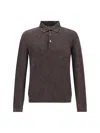 Zegna Silk Long Sleeve Top In Brown