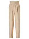 Zegna Silk Pants In Brown
