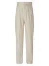 Zegna Men's Silk Pants In Gray