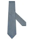 Zegna Geometric-pattern Silk Tie In Neutral