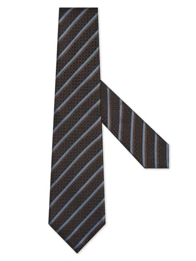 Zegna Men's Silk Tie In Brown