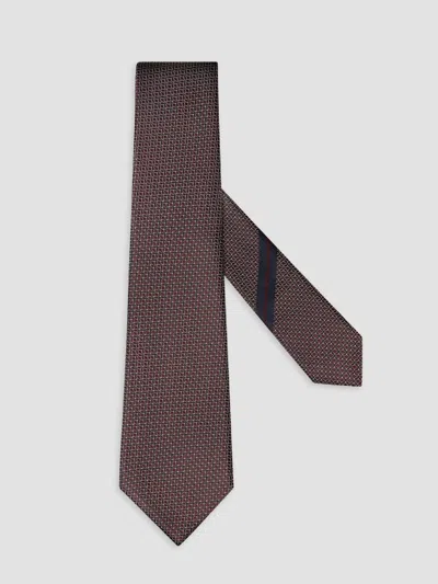 Zegna Men's Silk Tie In Burgundy