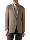 Zegna Checked-pattern Blazer In Nude