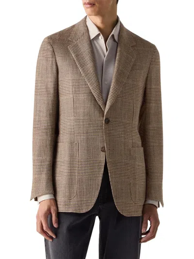 ZEGNA MEN'S SILK-LINEN BLEND JACKET