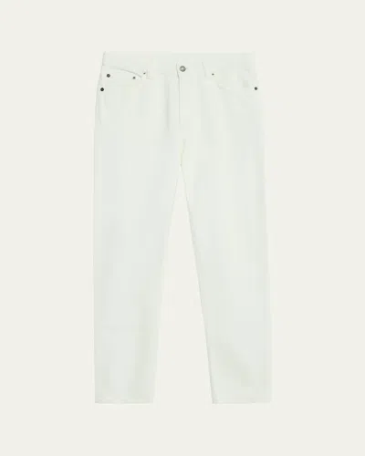 Zegna Men's Slim Denim Five-pocket Pants In White