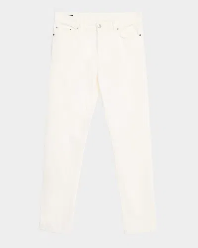 Zegna Men's Slim Denim Five-pocket Pants In White