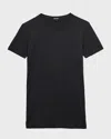 Zegna T-shirt In Cotone Blu Scuro  Uomo In Black