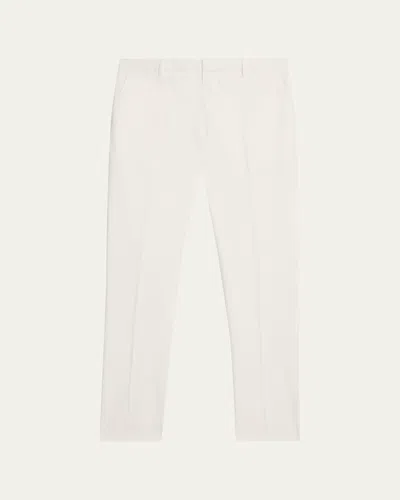Zegna Men's Slim Flat-front Pants In White