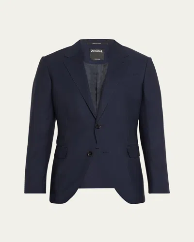 Zegna Men's Solid Cashmere Sport Coat In Nvy Sld