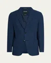 Zegna Men's Solid Textured Jersey Blazer