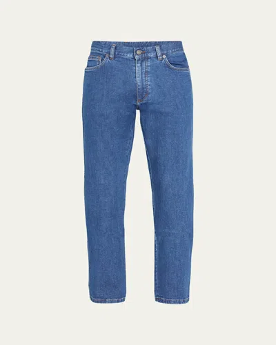 ZEGNA MEN'S STONEWASH DENIM 5-POCKET JEANS