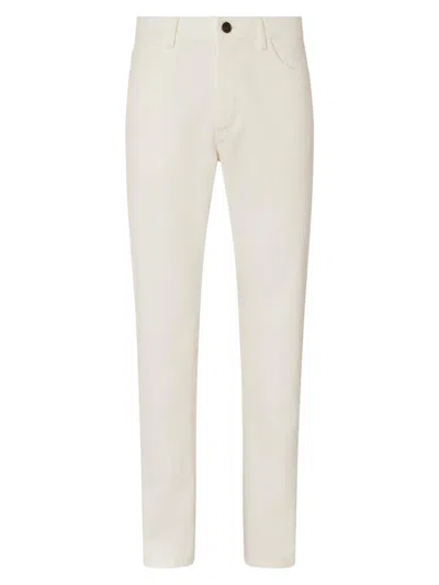 Zegna Men's Stone-washed Cotton Roccia Jeans In White