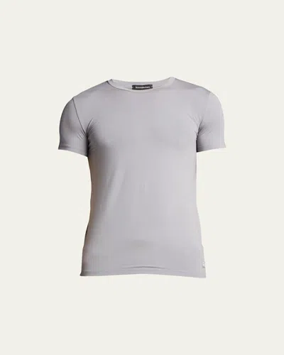 Zegna Men's Stretch-modal Crew T-shirt In Potash