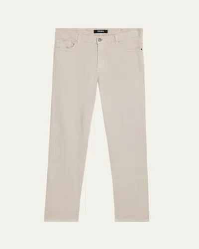 Zegna Men's Stretch Straight Leg Five-pocket Pants In Multi