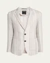 Zegna Men's Striped Oasi Lino Sport Coat In Neutral