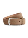 Zegna Men's Suede Belt In Beige