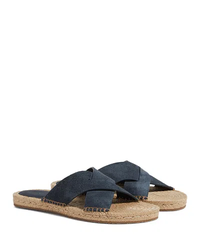 ZEGNA MEN'S SUEDE ESPADRILLE SANDALS