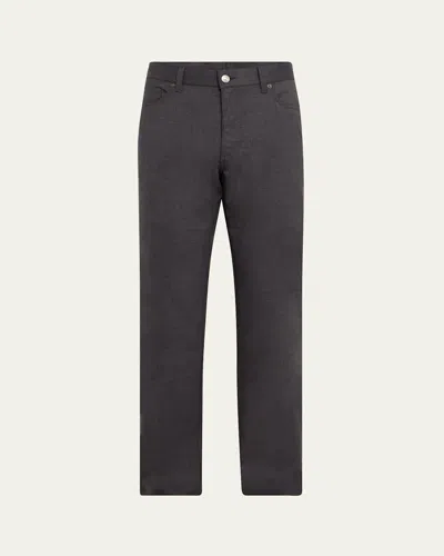 Zegna Men's Super 120s Wool Five-pocket Pants In Dk Gry Sld