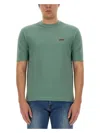 Zegna Logo Crew Neck T-shirt In Blue