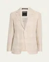 Zegna Men's Tonal Plaid Crossover Sport Coat