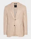Zegna Men's Fairway Crossover Plaid Sport Coat In Md Bge Ck