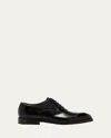 Zegna Men's Torino Cap Toe Leather Oxfords In Black