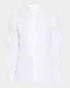Zegna Men's Trecapi Cotton Oxford Sport Shirt In Wht Sld