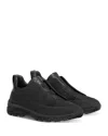 Zegna Monte Sneakers With Triple Stitching Design In Black