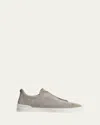 Zegna Sneakers Fabric Flat Sole In Gray