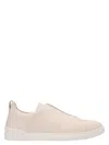 Zegna Light Pink Triple Stitch Sneakers