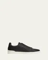 Zegna Baskets Triple Stitch En Oasi Cashmere Noir Réglisse In Black