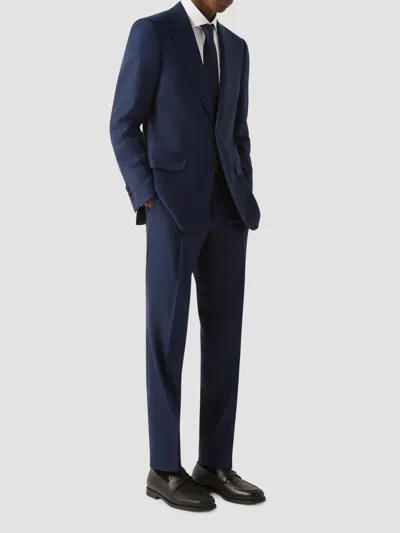 Zegna Trofeo Regular Fit Wool Suit In Blue