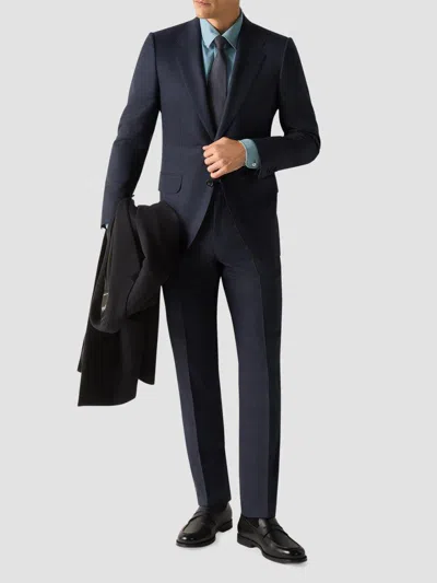 Zegna Trofeo Regular Fit Wool Suit In Blue