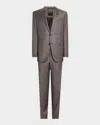 Zegna Men's Trofeo Melange Plaid Suit In Md Brw Ck