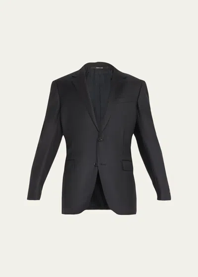 Zegna Men's Trofeo Milano Two-piece Wool Regular-fit Suit In Black