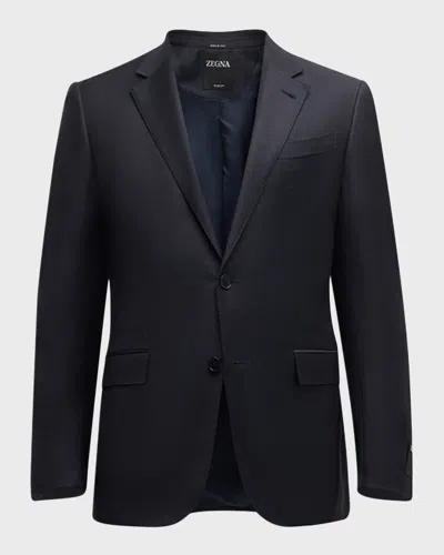 Zegna Men's Trofeo Milano Two-piece Wool Suit In Black