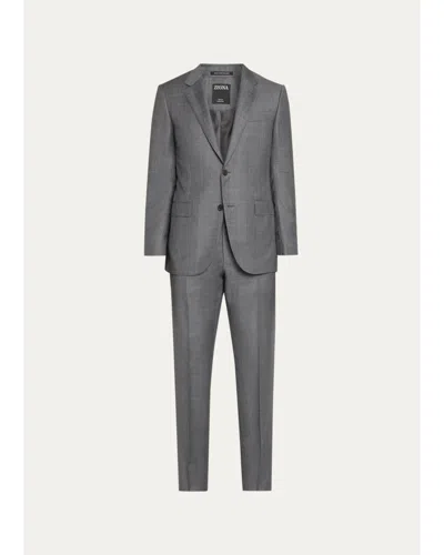 Zegna Men's Trofeo Wool Suit In Gray
