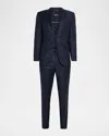 Zegna Men's Trofeo Wool Tonal Stripe Two-piece Suit In Blue