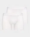 Zegna Men's Two-pack Cotton Boxer Briefs In White