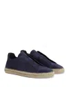 Zegna Men's Viscose, Linen & Leather Triple Stitch Espadrilles