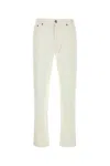 Zegna White Rinse-washed Stretch Cotton Roccia Jeans In Gray