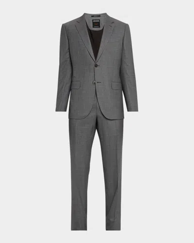 ZEGNA MEN'S WINDOWPANE COUTURE SUIT
