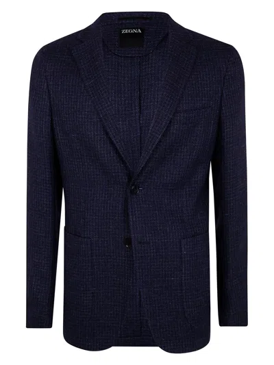 ZEGNA MEN'S WOOL AND LINEN JACKET