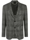 Zegna Wool And Silk Blend Jacket In Gray