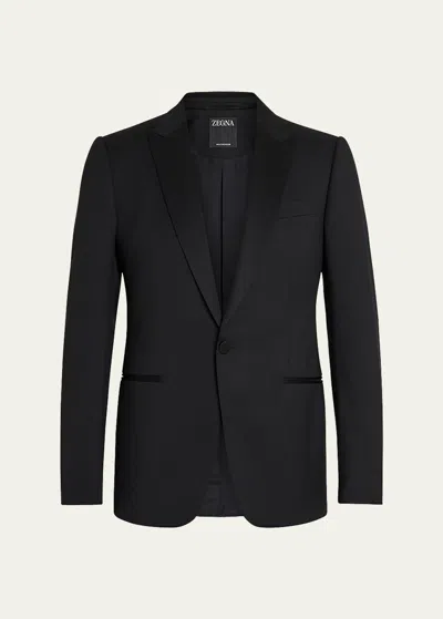 Zegna Men's Wool Evening Suit In Black