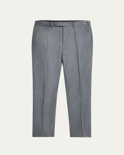 Zegna Men's Wool Flannel Flat-front Trousers In Wool Flannel Ff Trouser
