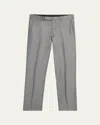 Zegna Men's Wool Sharkskin Trousers In Md Gry Sld