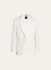 Zegna Men's Satin Shawl Dinner Jacket In Natural Solid