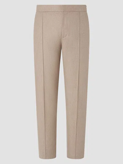 Zegna Men's Wool, Silk And Cashmere Pants In Neutral