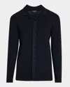 Zegna Men's Wool Sport Shirt In Blue
